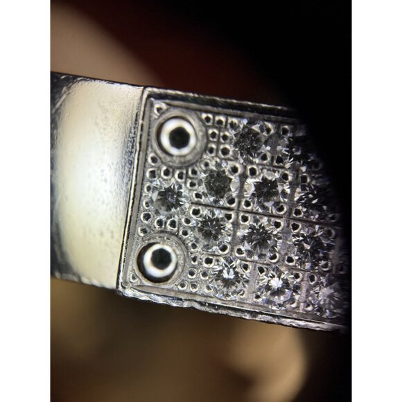 Hermès Kelly Diamond Lock Bangle 18K White Gold 0.36ct Made In France With Box - Picture 10 of 14